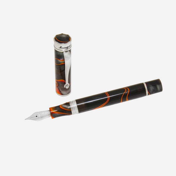 Montegrappa Ducale Grey and Orange Fountain Pen (F) ISDUR2IT - ShopWorn