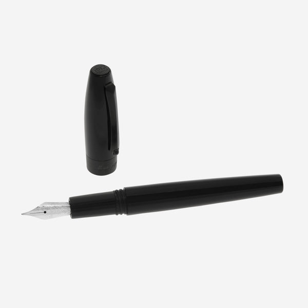 Montegrappa Fortuna Black with Black Trim Fountain Pen (M) - ShopWorn