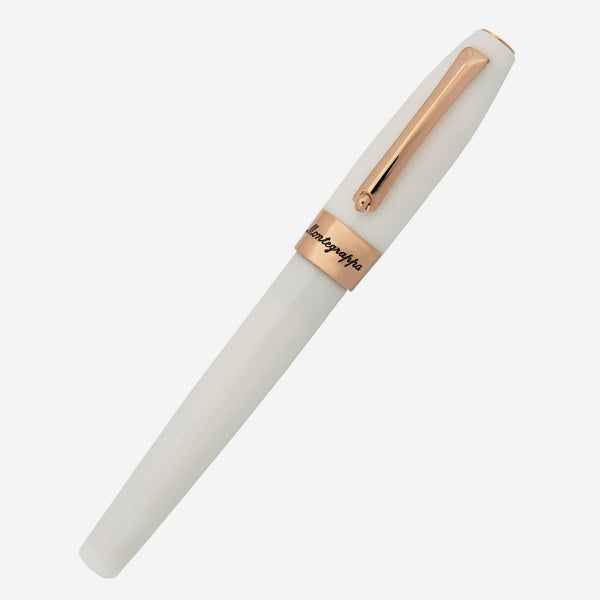 Montegrappa Fortuna White with Rose Trim Rollerball Pen ISFORRRH - THE SOLIST