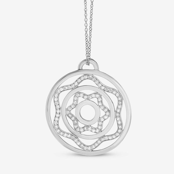 Kwiat 18K White Gold, Diamond Circle Pendant Necklace - ShopWorn