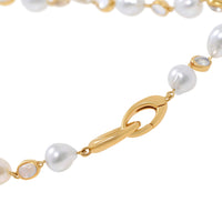 Assael 18K Yellow Gold Moonstone and South Sea Pearl Strand Necklace N4516 - ShopWorn