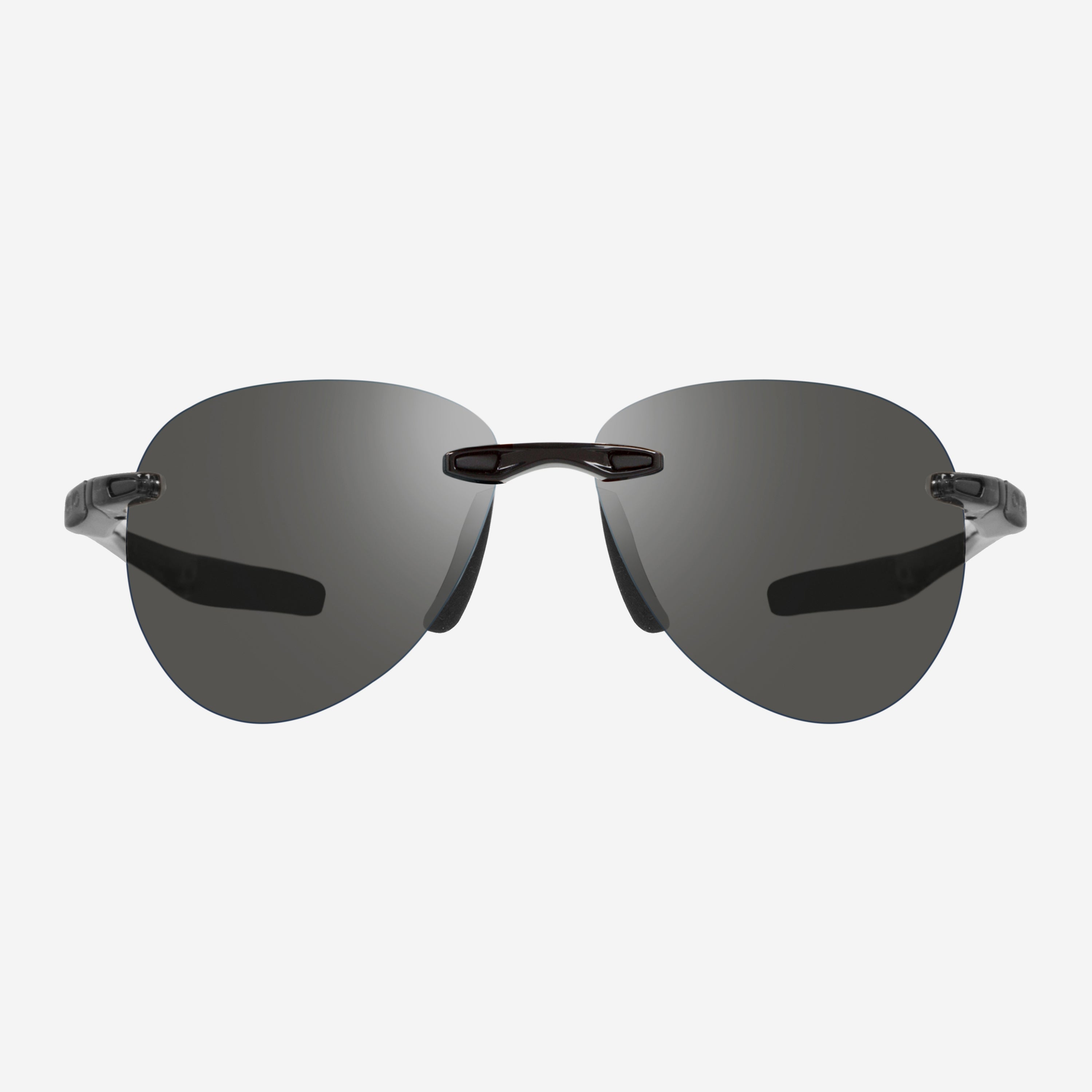 Revo Descend Black & Graphite Rimless Aviator Sunglasses RE116901GY - THE SOLIST