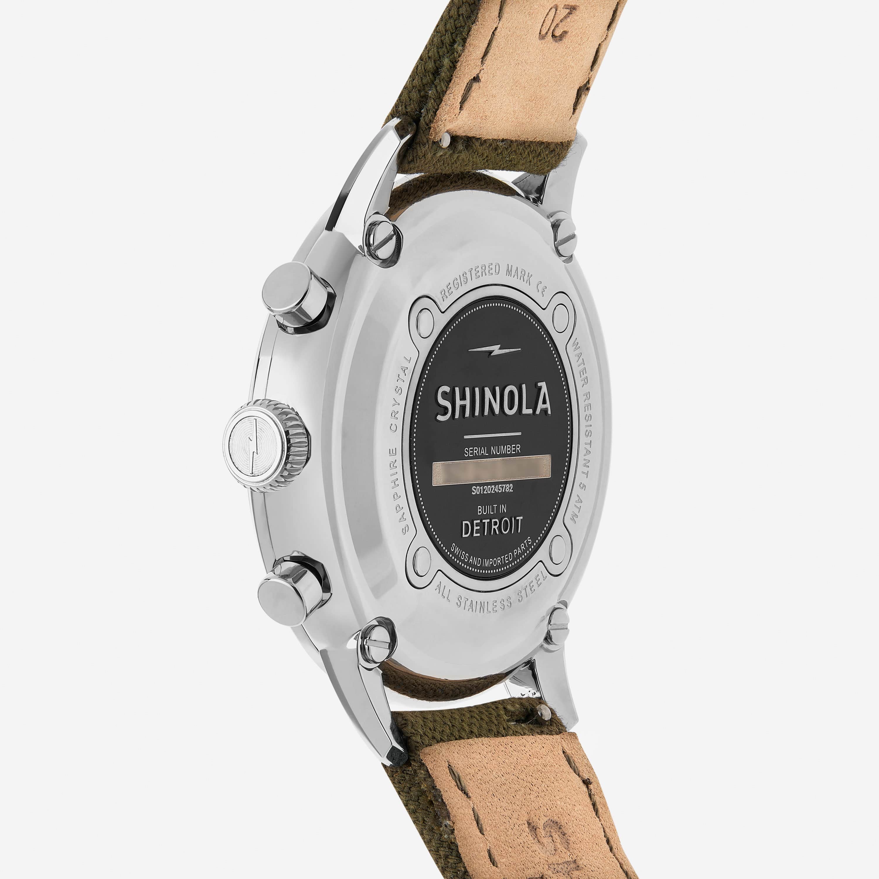 Shinola The Traveler Stainless Steel Men's Quartz Chronograph Watch S0120245782 - ShopWorn