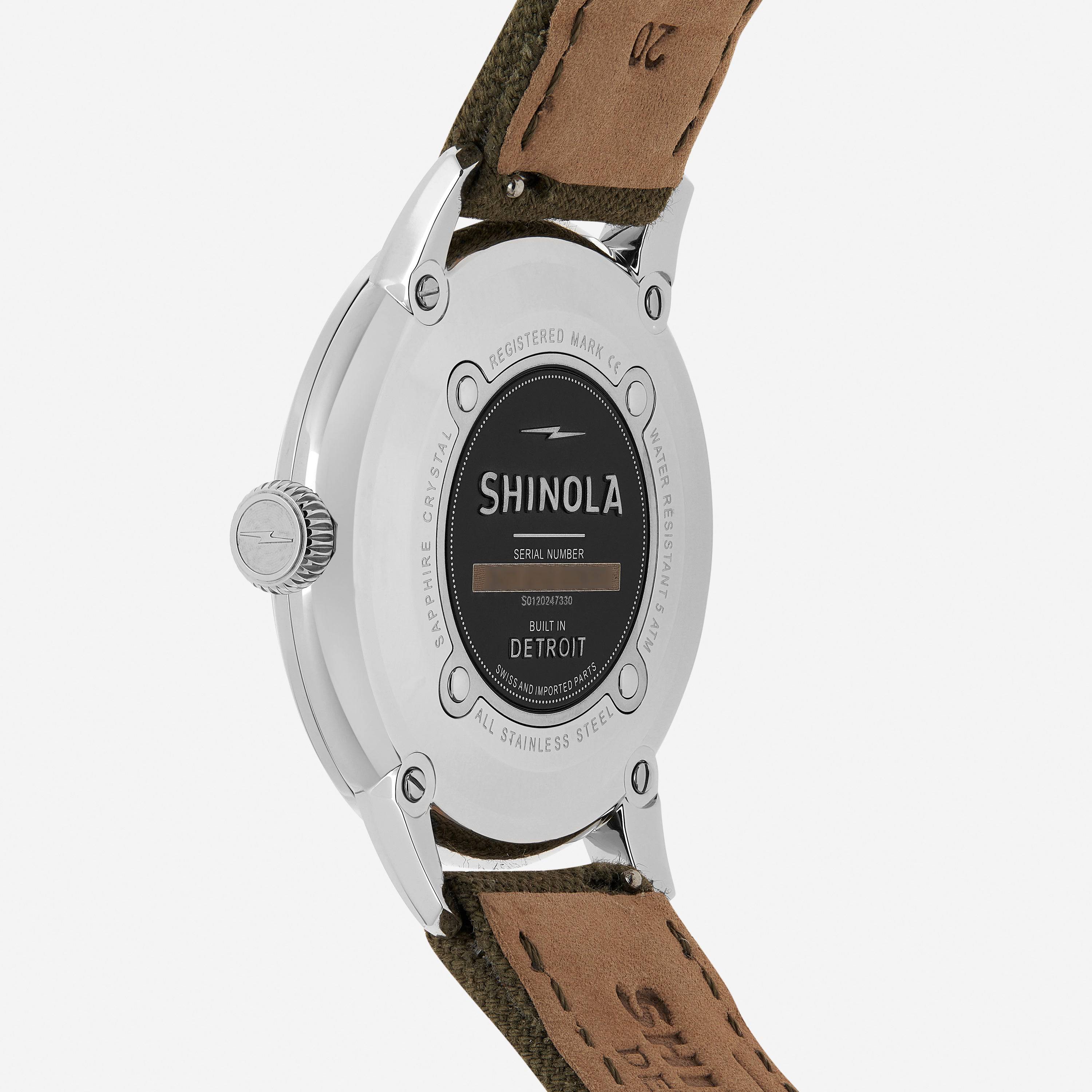 Shinola The Traveler Stainless Steel Men's Quartz Watch S0120247330 - ShopWorn