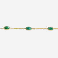 SuperOro 18K Yellow Gold, Emerald 6.05ct. tw. Princess Necklace 64704 - THE SOLIST - SuperOro